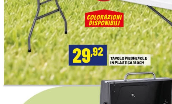 Tavolo pieghevole in plastica 180 cm