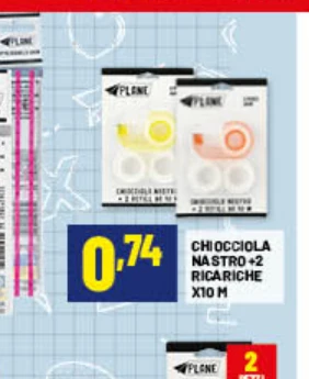 Chiocciola nastro con 2 ricariche da 10 m