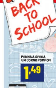 Penna a sfera Unicorno Pom Pom
