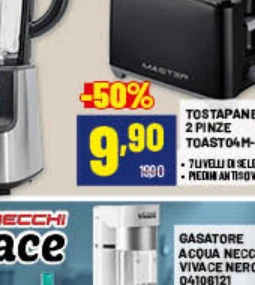 Master tostapane a 2 pinze TOAST04M-BK