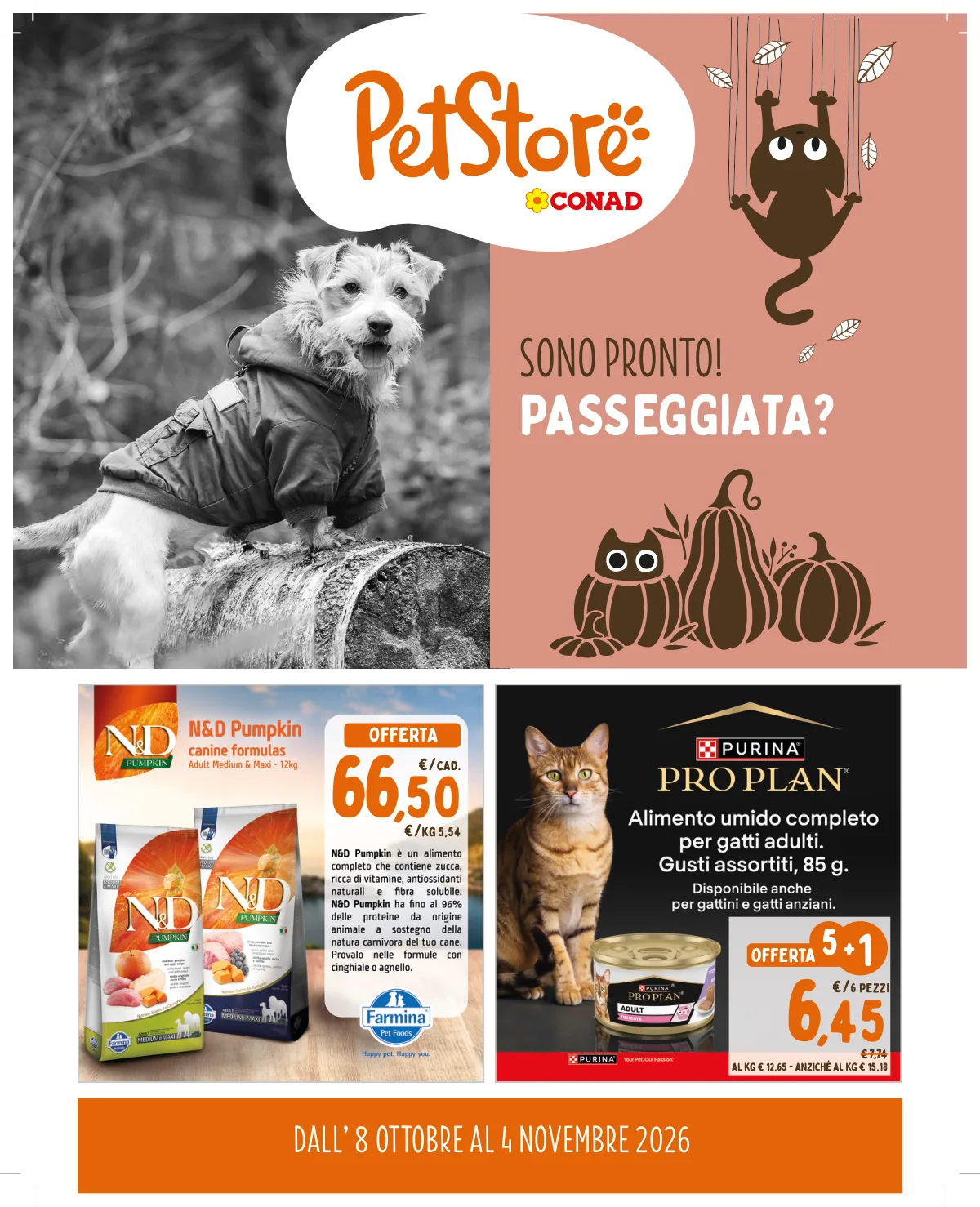 Copertina volantino Pet Store Conad