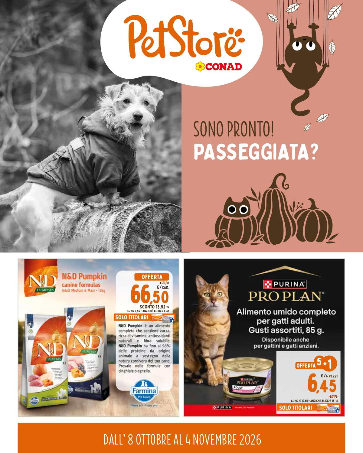Copertina volantino Pet Store Conad