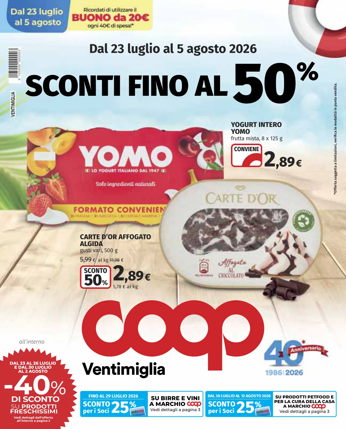 Volantino coop a VENTIMIGLIA