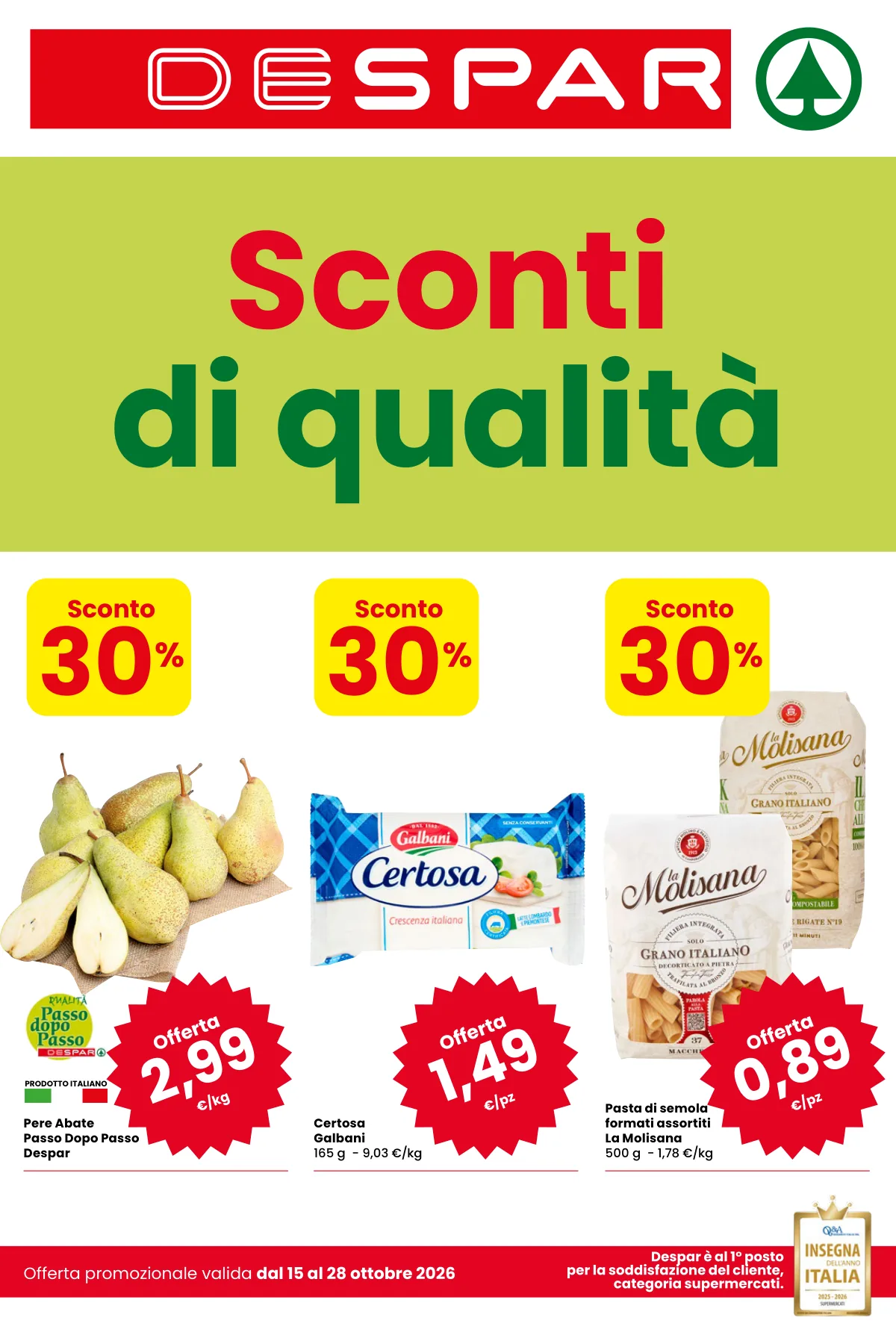 Copertina volantino despar