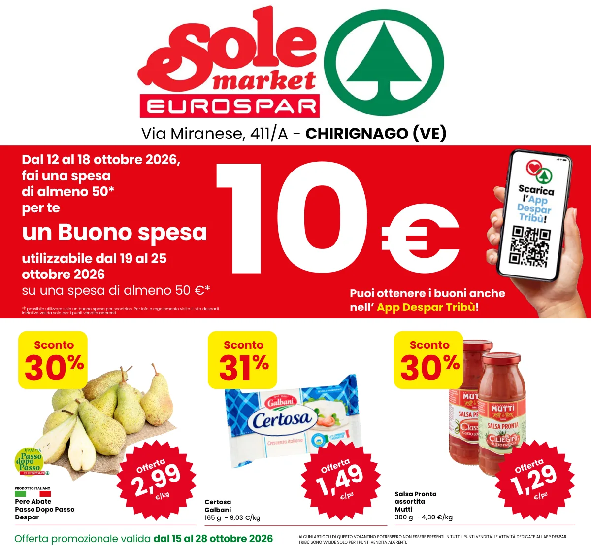 Copertina volantino eurospar