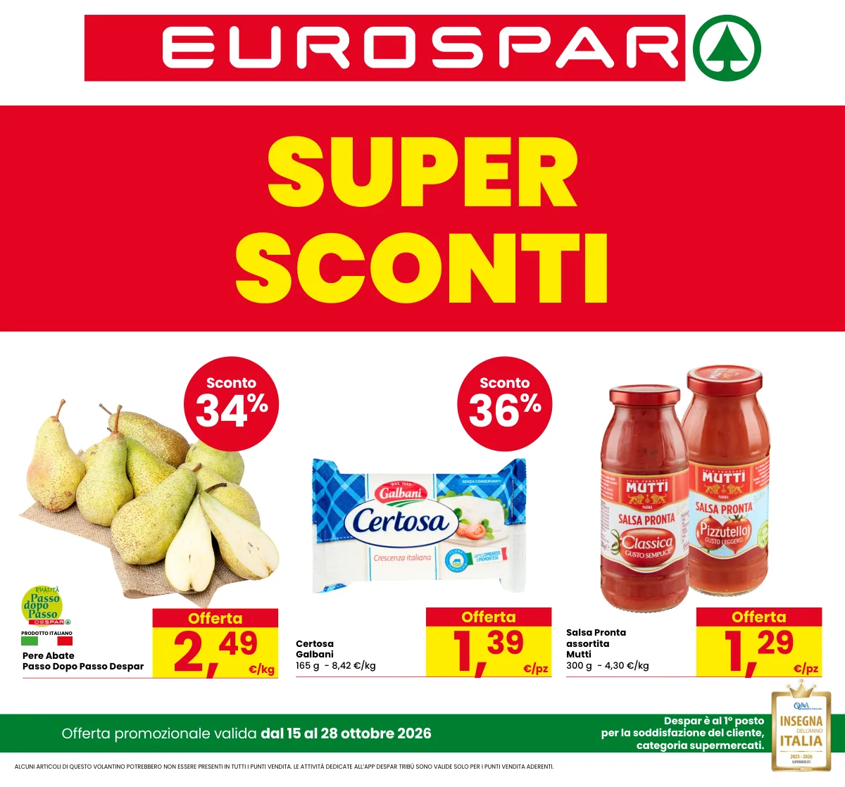 Copertina volantino eurospar
