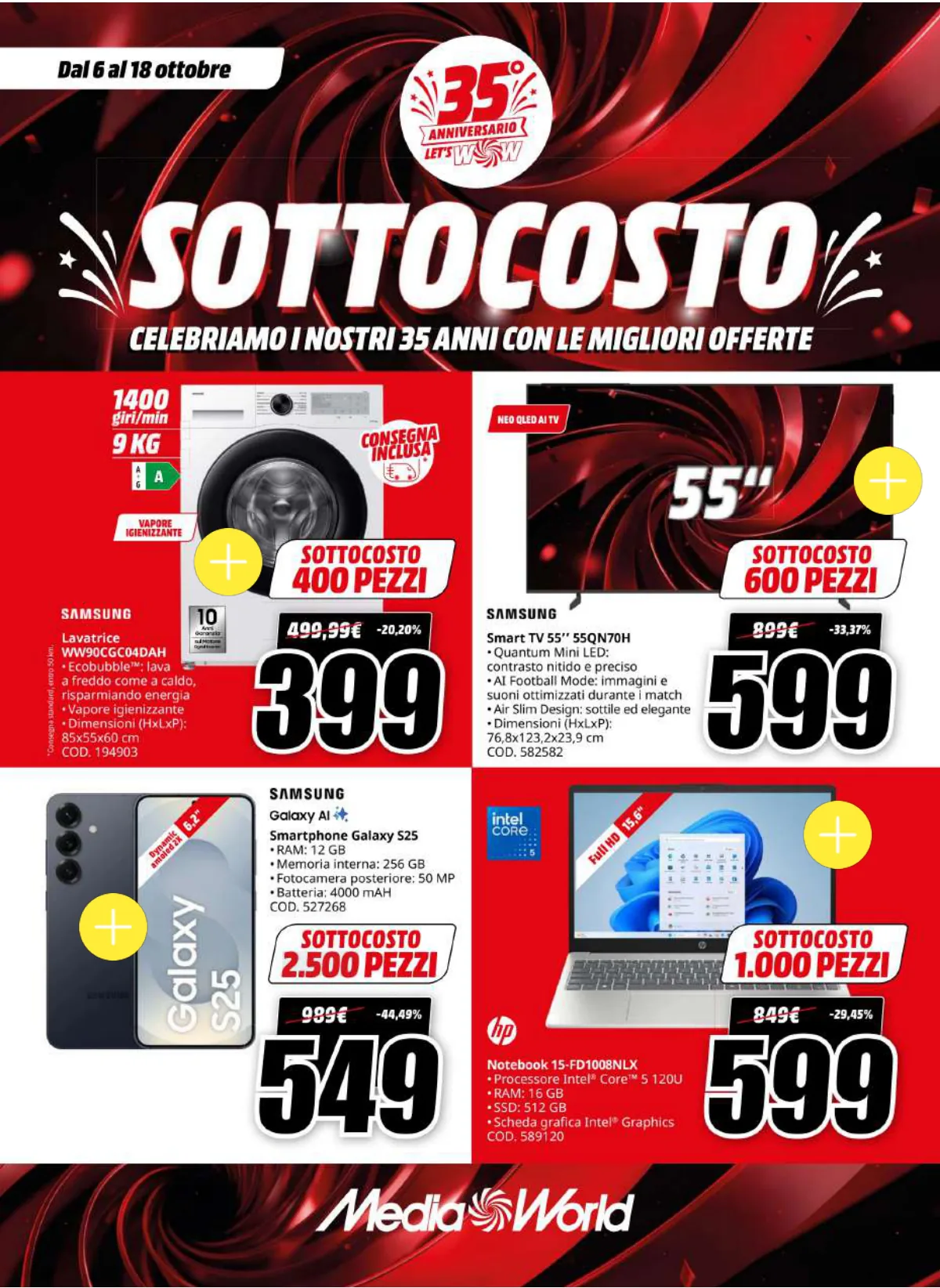 Copertina del volantino Mediaworld