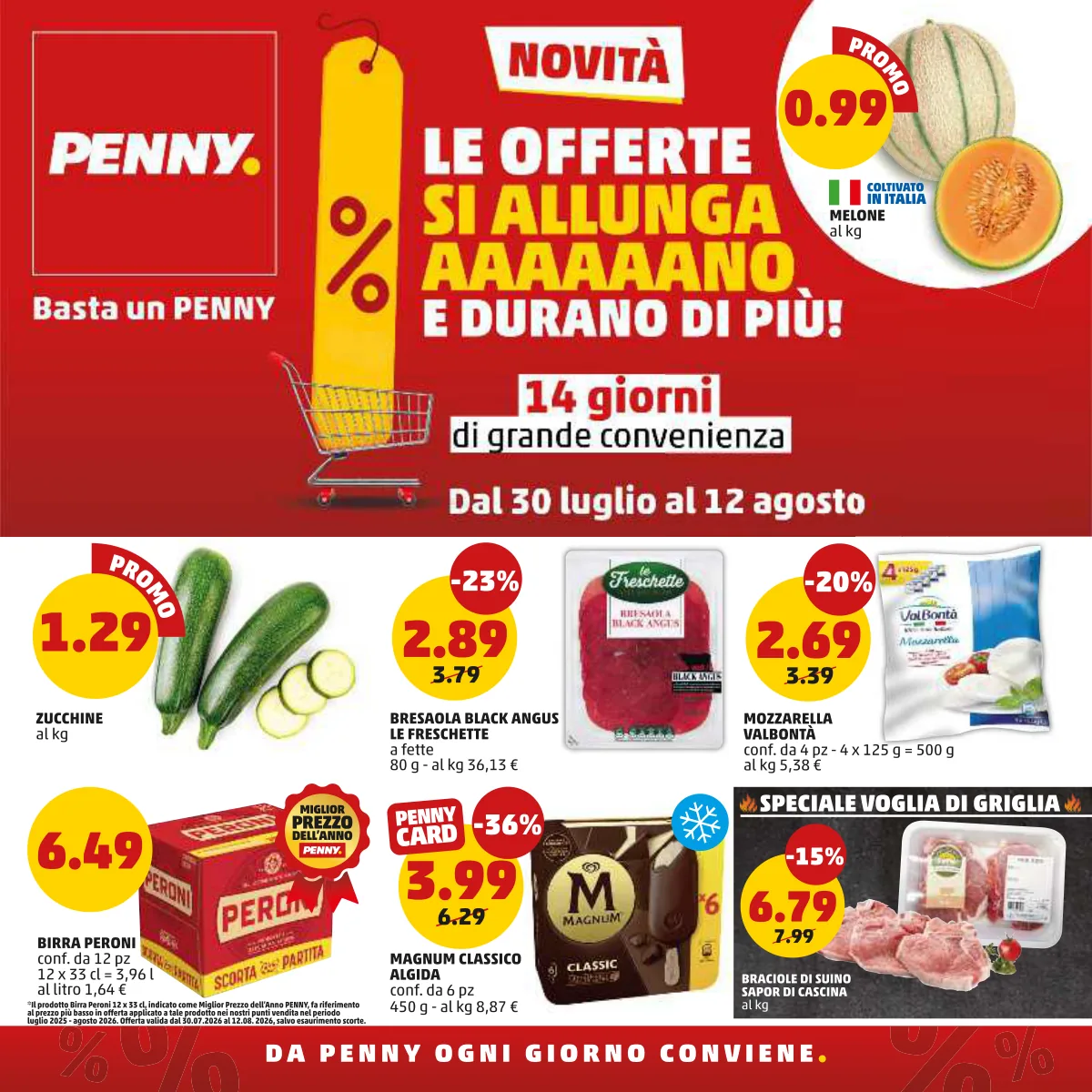 Volantino penny market a Milano