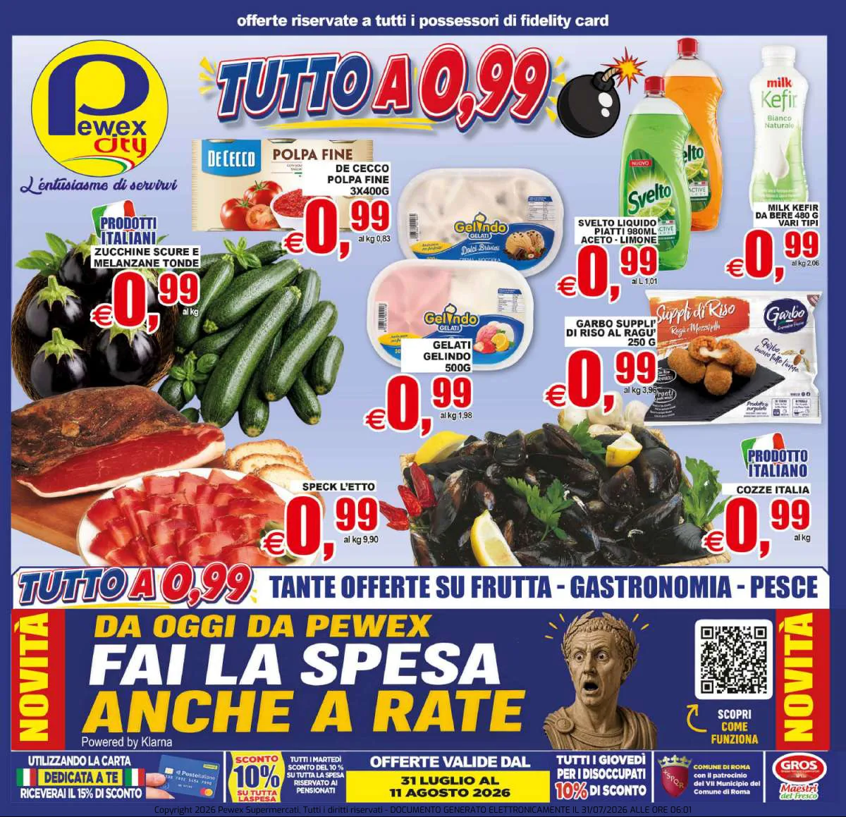 Volantino iper-pewex a Roma