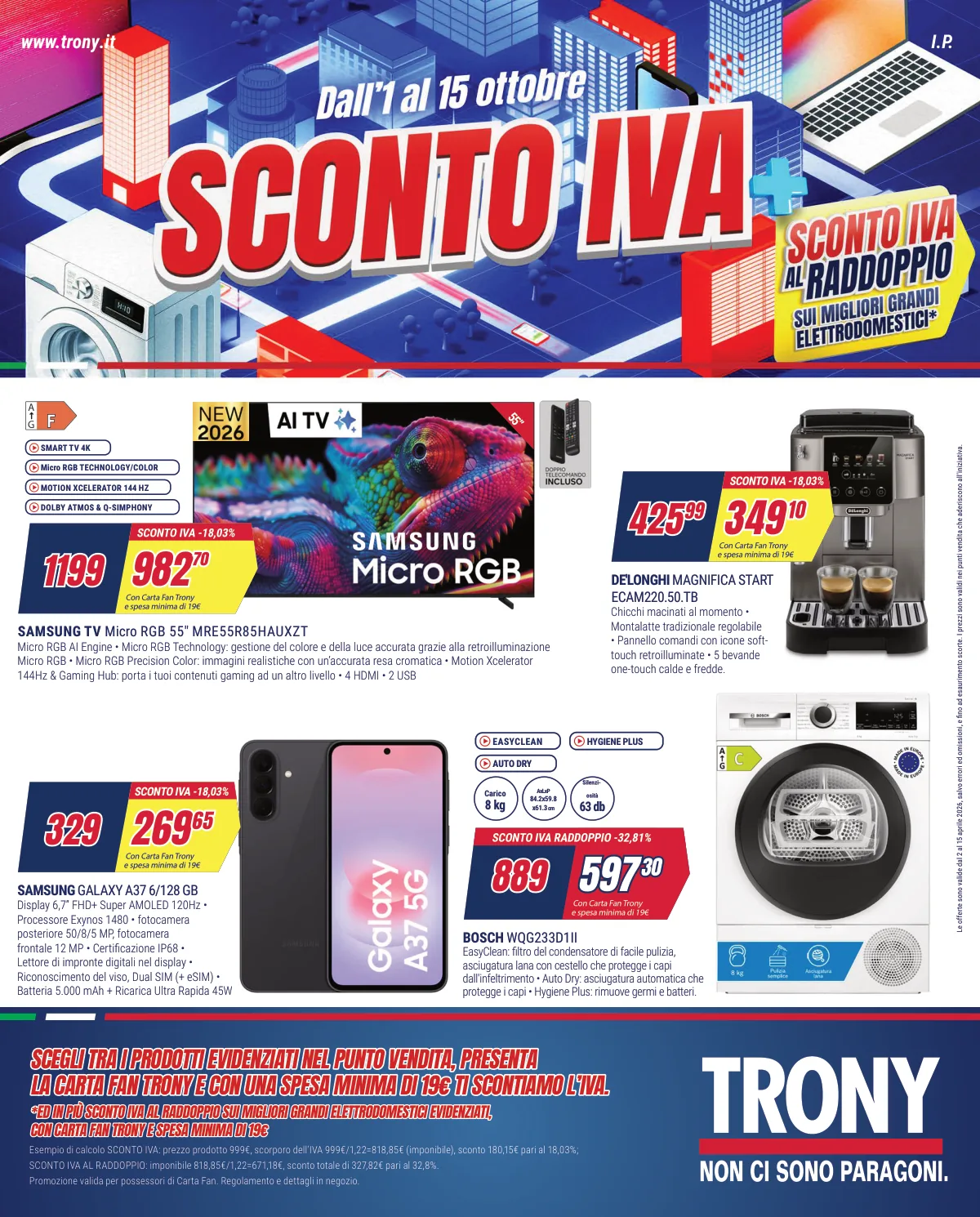 Copertina volantino trony