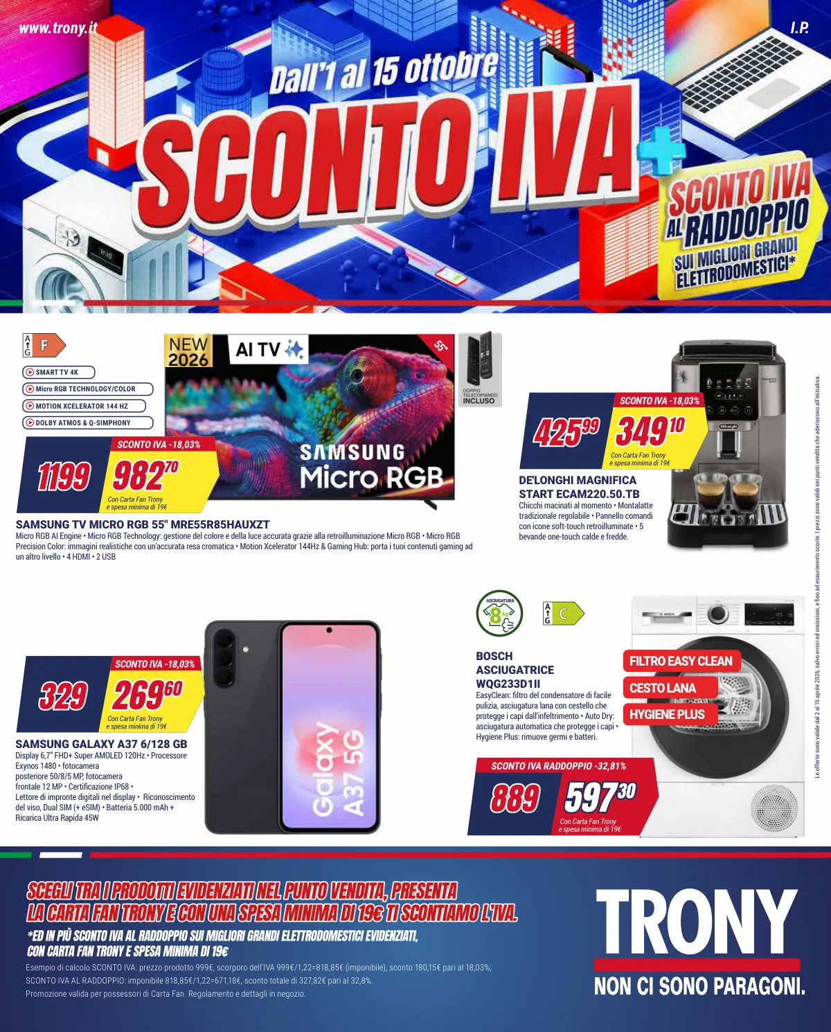 Copertina volantino trony