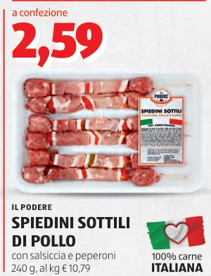 SPIEDINI SOTTILI DI POLLO