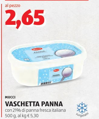 VASCHETTA PANNA