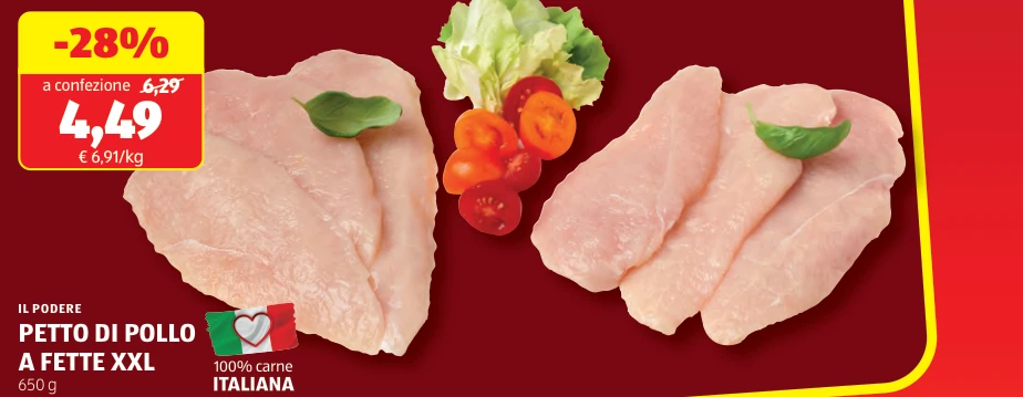 PETTO DI POLLO A FETTE XXL