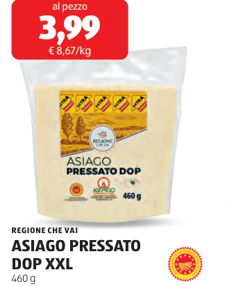 ASIAGO PRESSATO DOP XXL