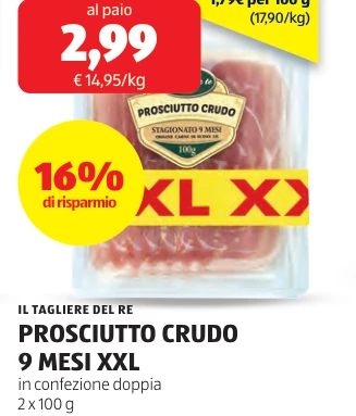 PROSCIUTTO CRUDO 9 MESI XXL