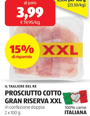 PROSCIUTTO COTTO GRAN RISERVA XXL