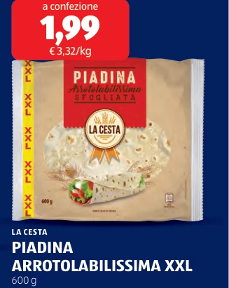 PIADINA ARROTOLABILISSIMA XXL
