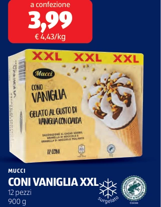 CONI VANIGLIA XXL
