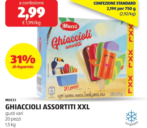 GHIACCIOLI ASSORTITI XXL