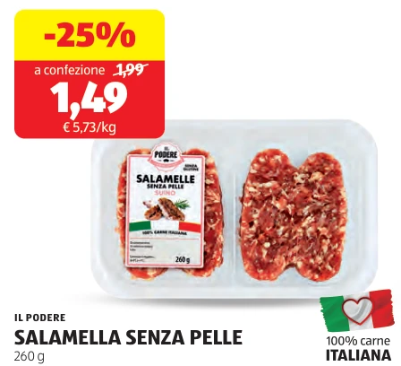 SALAMELLA SENZA PELLE