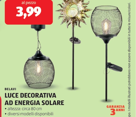 LUCE DECORATIVA AD ENERGIA SOLARE