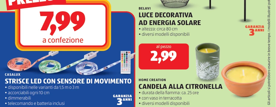STRISCE LED CON SENSORE DI MOVIMENTO