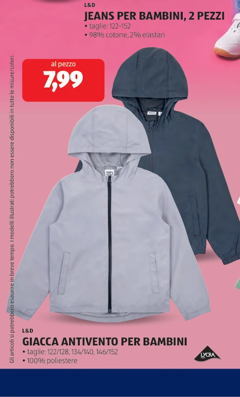 GIACCA ANTIVENTO PER BAMBINI