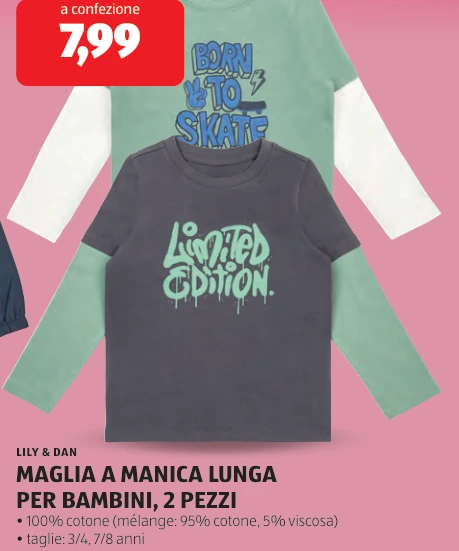 MAGLIA A MANICA LUNGA PER BAMBINI
