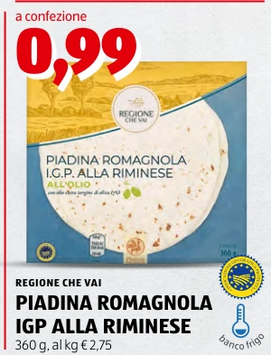 PIADINA ROMAGNOLA IGP ALLA RIMINESE - Regione Che Vai