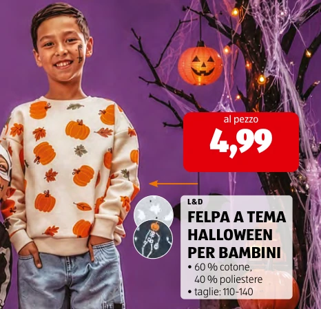 FELPA A TEMA HALLOWEEN PER BAMBINI - L&D