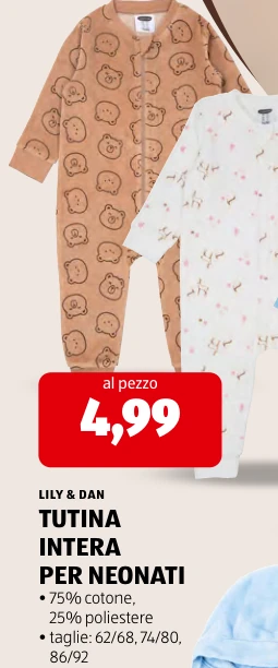 TUTINA INTERA PER NEONATI - Lily & Dan