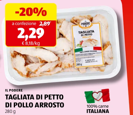 TAGLIATA DI PETTO DI POLLO ARROSTO - Il Podere