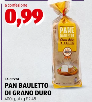 PAN BAULETTO DI GRANO DURO - La Cesta