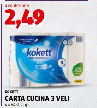 CARTA CUCINA 3 VELI - Kokett