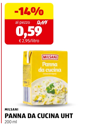 PANNA DA CUCINA UHT - Milsani