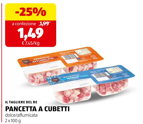 PANCETTA A CUBETTI - Il Tagliere Del Re