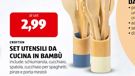 SET UTENSILI DA CUCINA IN BAMBÙ - Crofton