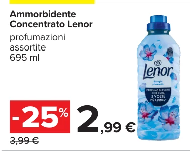 Ammorbidente Concentrato Lenor profumazioni assortite 695 ml