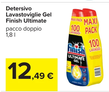 Detersivo Lavastoviglie Gel Finish Ultimate pacco doppio 1,8 l
