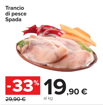 Trancio di pesce Spada