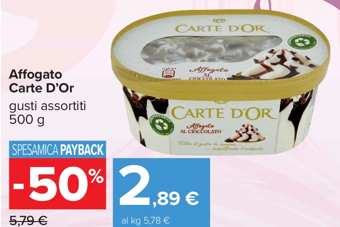 Affogato Carte D’Or gusti assortiti 500 g