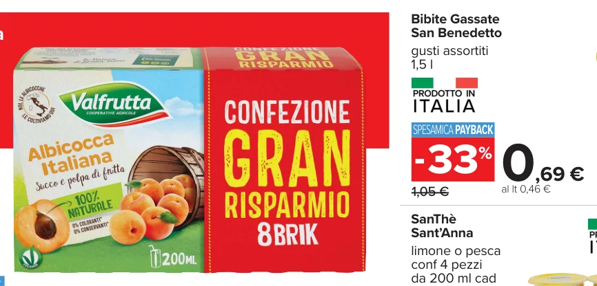 Bibite Gassate San Benedetto gusti assortiti 1,5 l