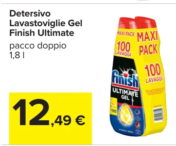 Detersivo Lavastoviglie Gel Finish Ultimate pacco doppio 1,8 l