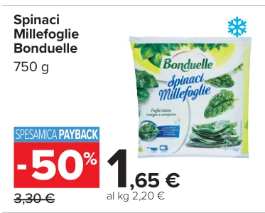 Spinaci Millefoglie Bonduelle 750 g