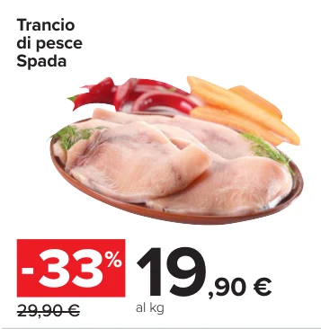 Trancio di pesce Spada