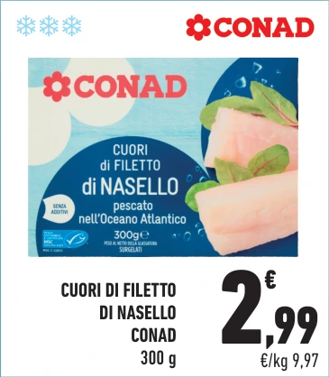 Cuori di filetto di nasello Conad
