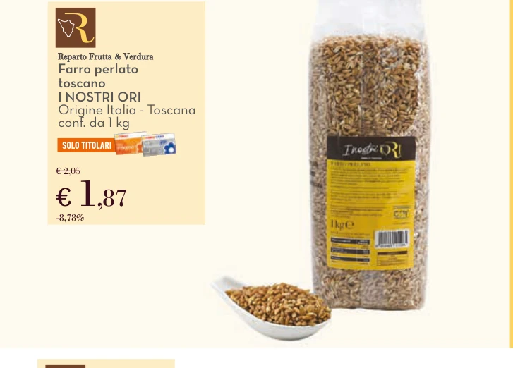 Farro perlato toscano I Nostri Ori Del Colle