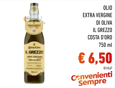 OLIO EXTRA VERGINE DI OLIVA IL GREZZO COSTA D’ORO