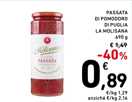 PASSATA DI POMODORO DI PUGLIA LA MOLISANA